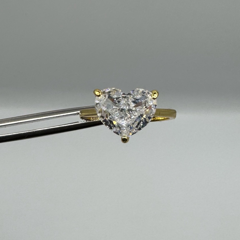14k 2ct Heart Ring - Picture 5 of 12